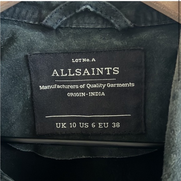 SOLD // All Saints suede leather jacket - Picture 2 of 10